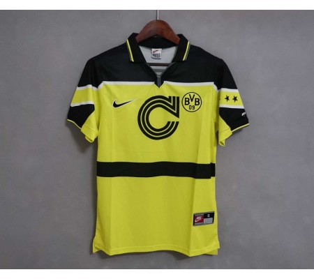 Dortmund 96/97 Home UCL Final Green Soccer Jersey 